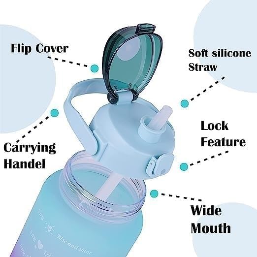 3 Pack Motivational Water Bottles Set