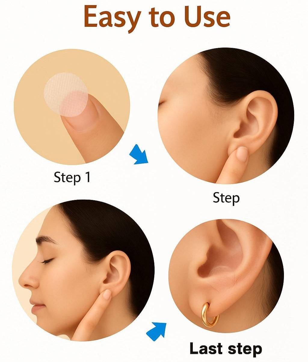 Step-by-step guide on how to wear earlobes with a focus on comfort and ease of use.