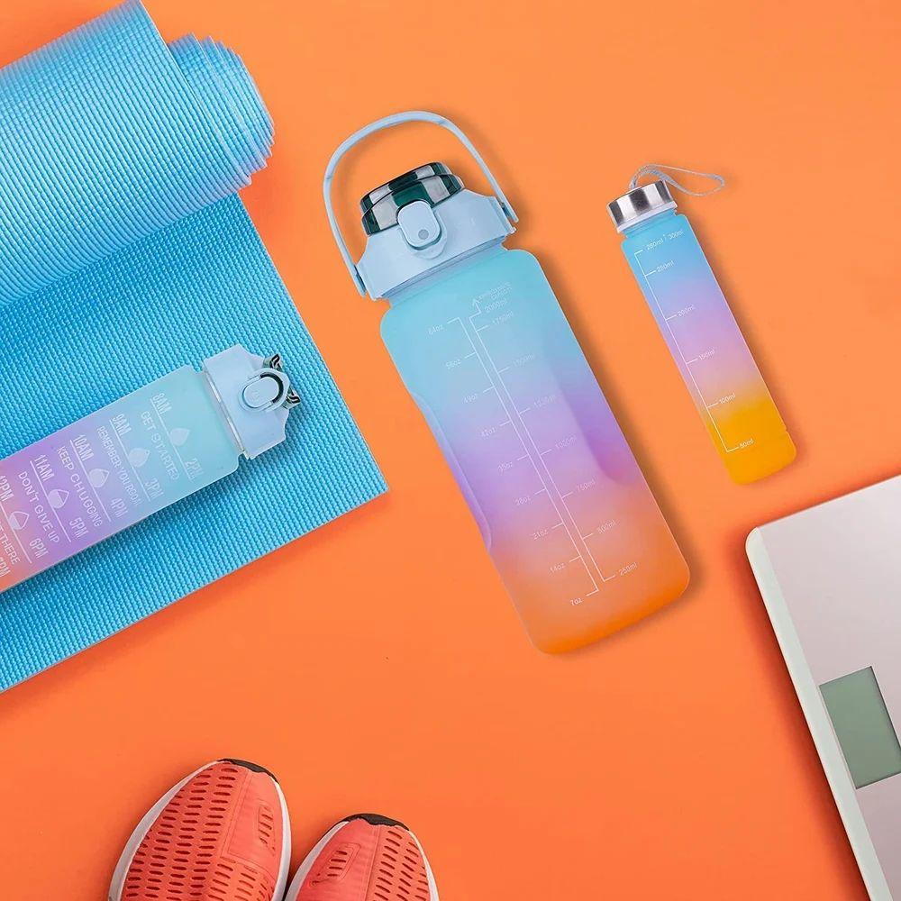 3 Pack Motivational Water Bottles Set